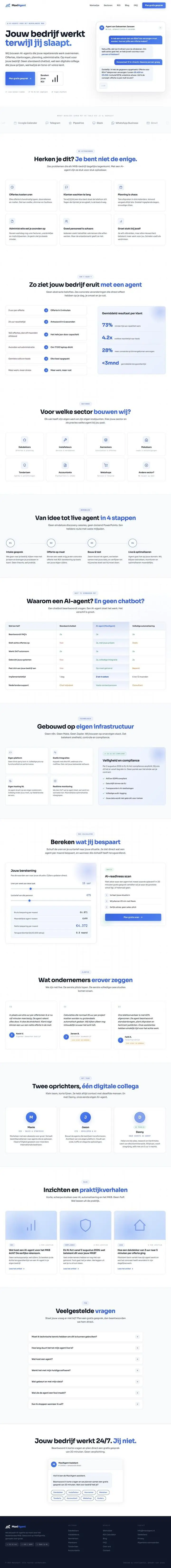 Homepage van maxiagent.nl