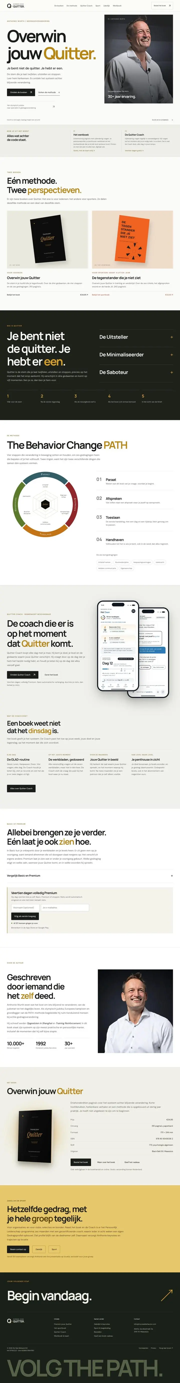 Homepage van overwinquitter.nl